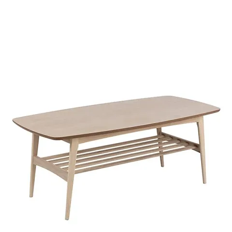 BOXED WOODSTOCK COFFEE TABLE IN WHITE PIGMENTED OILED OAK VENEER