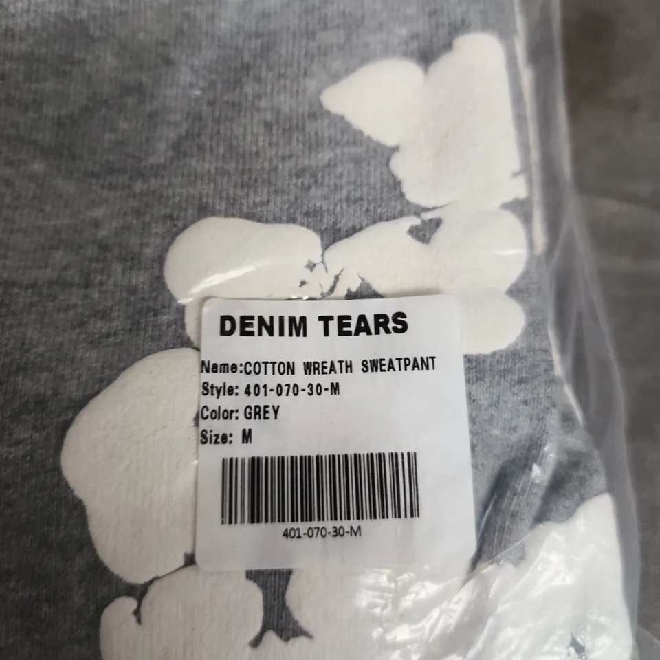 DENIM TEARS COTTON WREATH SWEATPANTS – GREY, SIZE M