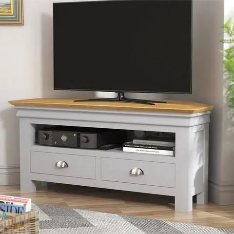BOXED SEATTLE CORNER TV UNIT - FITS UP TO 49 INCH - COLLECTION ONLY