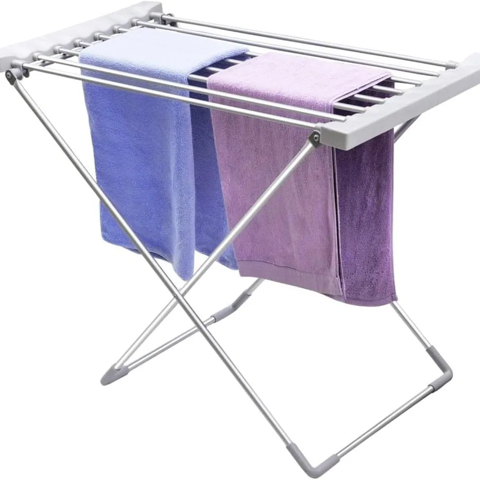 BOXED 3155 ELECTRIC HEATED 8 BAR FOLDABLE FOLDING CLOTHES HORSE AIRER DRYER