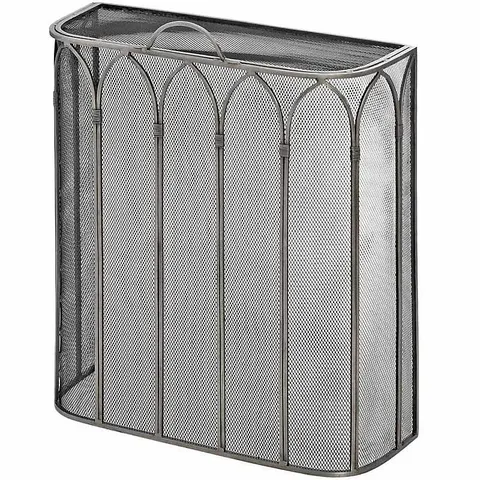 BOXED GOTHIC 1-PANEL STEEL FIREPLACE SCREEN (1 BOX)