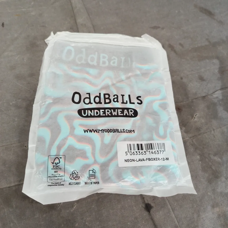 ODDBALLS UNDERWEAR NEON LAVA BOXER – SIZE M 