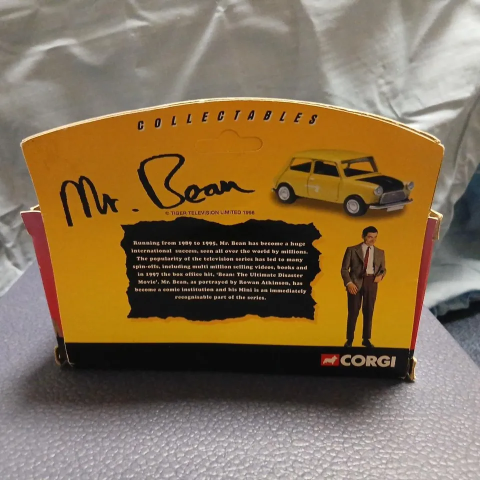 CORGI MR BEAN'S MINI DIE‑CAST CAR – BOXED COLLECTABLE