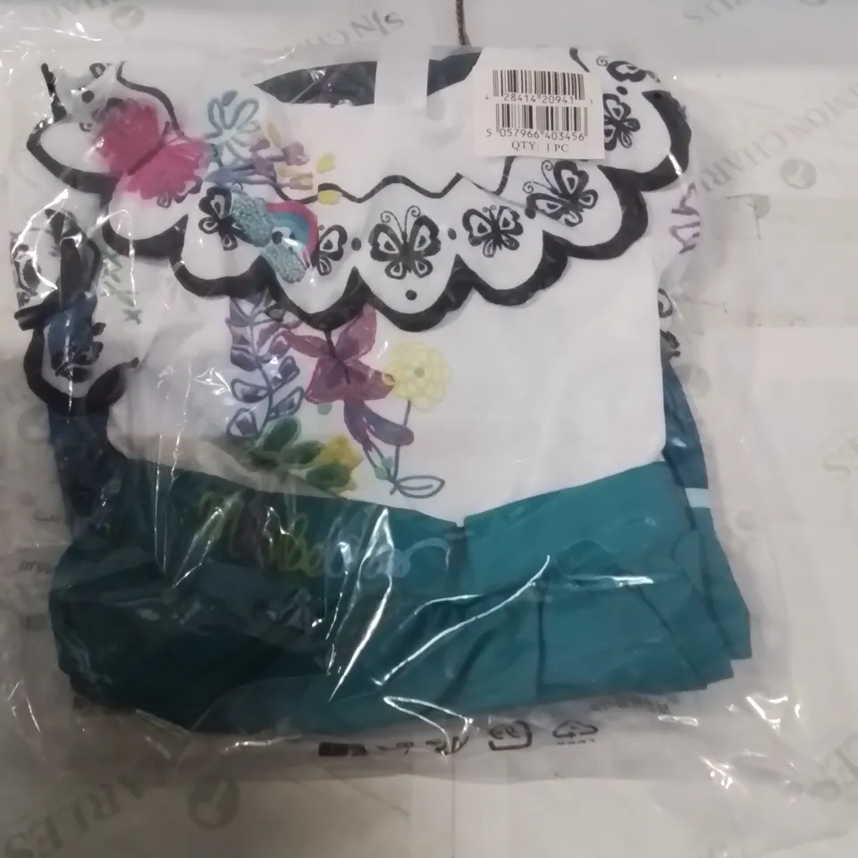 BOXED DISNEY MIRABEL COSTUME 9-10 YEARS SIZE APPROXIMATELY 12PCS