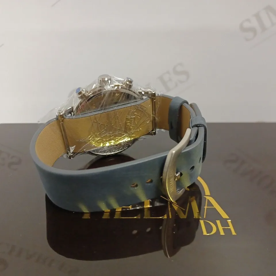 HELMA DH VINTAGE STYLE SUEDE STRAP WRISTWATCH