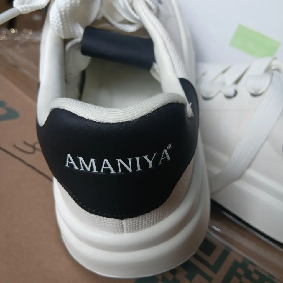 AMANIYA WHITE PLATFORM SNEAKERS