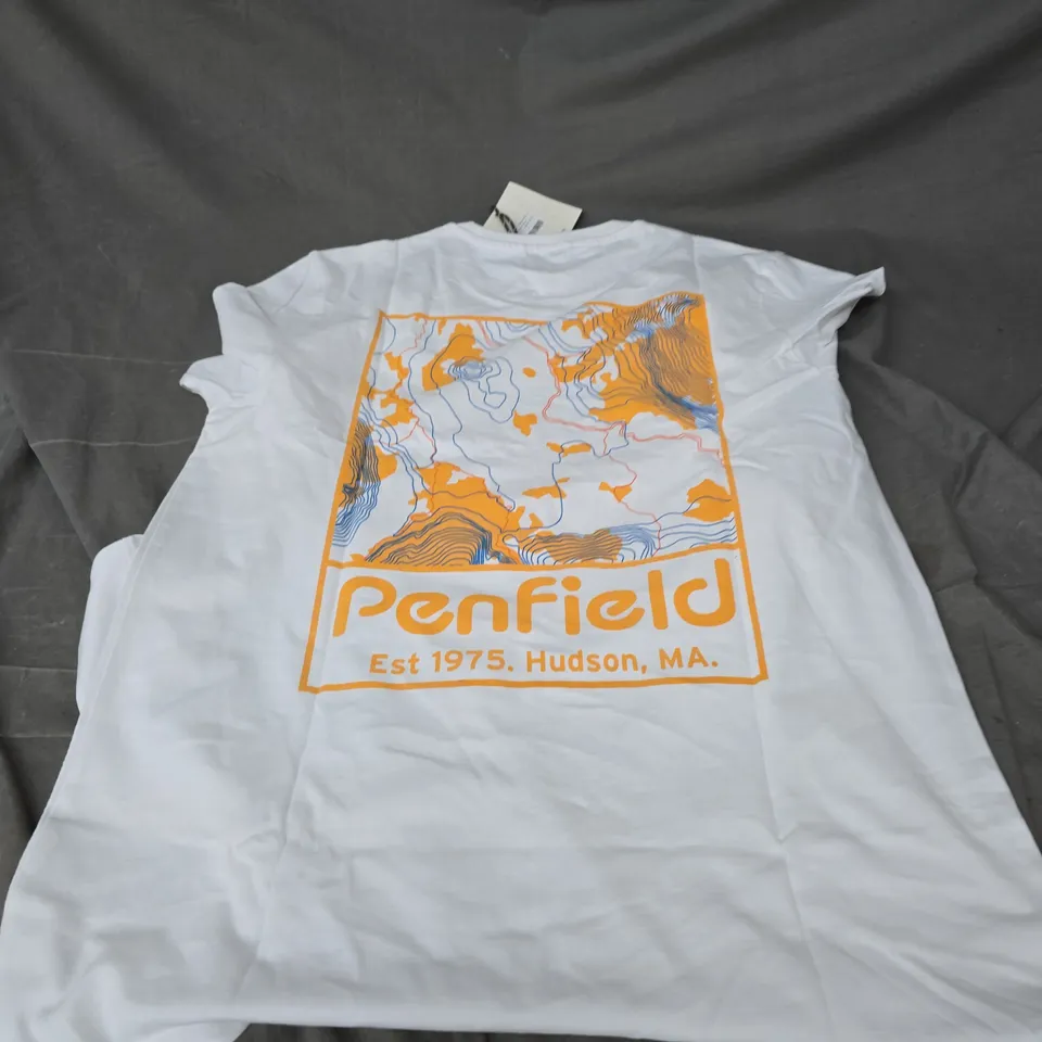 PENFIELD LONG SLEEVE TOP IN BRIGHT WHITE SIZE XL