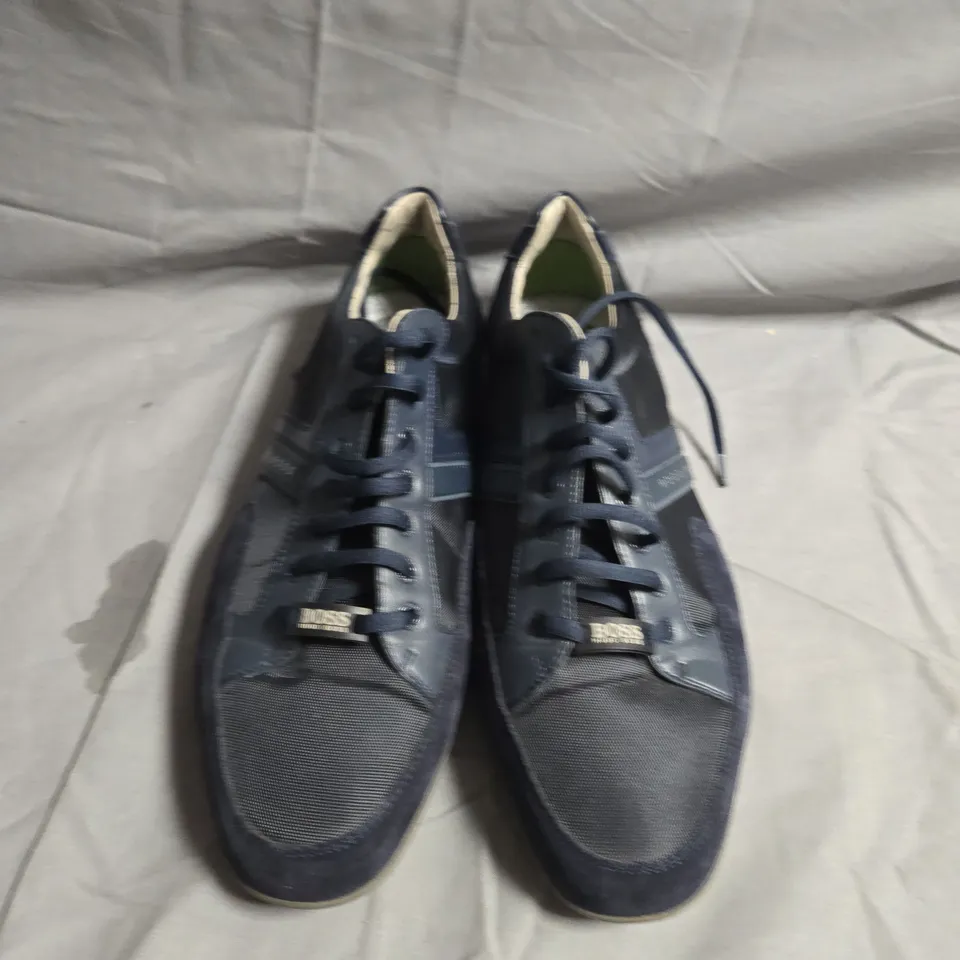 UNBOXED PAIR OF HUGO BOSS TRAINERS - UK SIZE UNSPECIFIED
