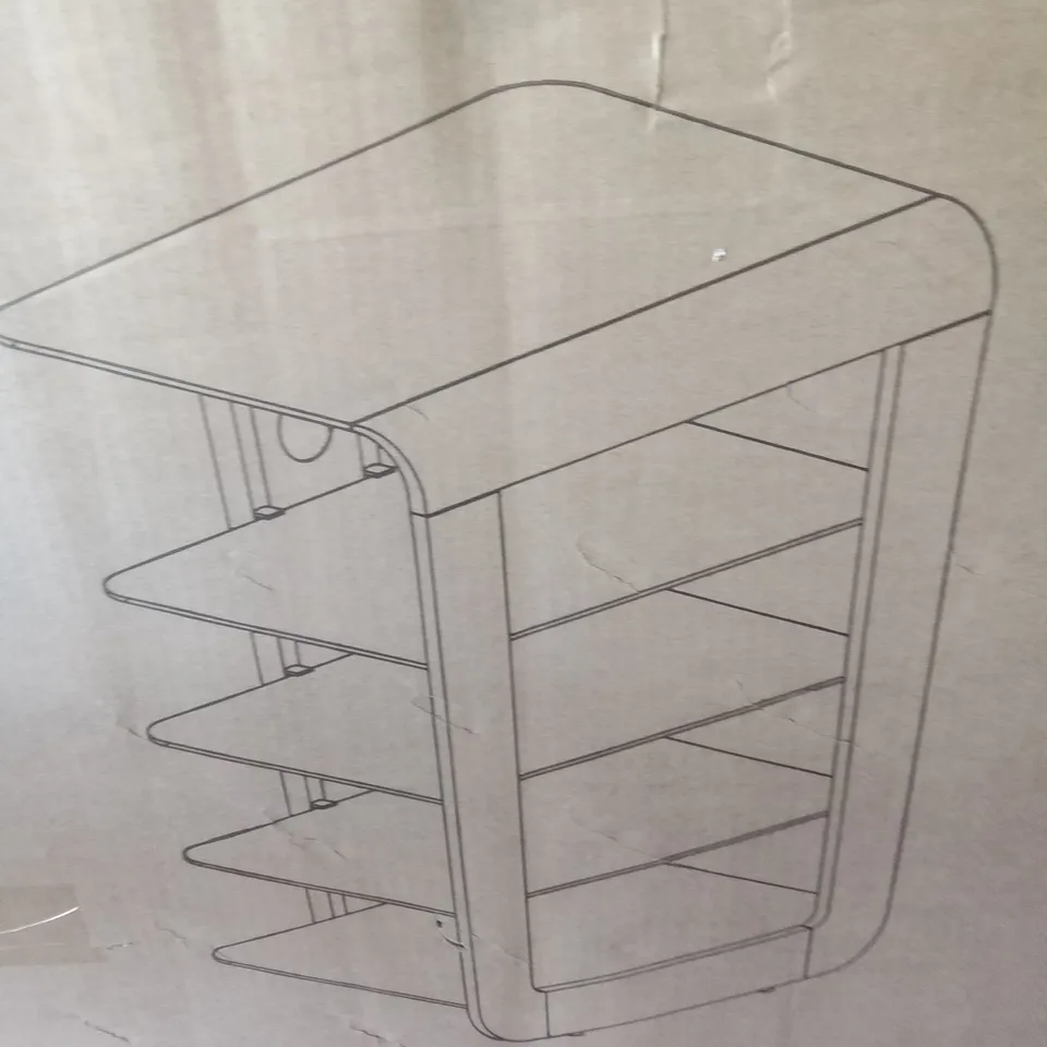 BOXED TV STAND FOR TVS UPTO 32" - WHITE HIGH GLOSS 