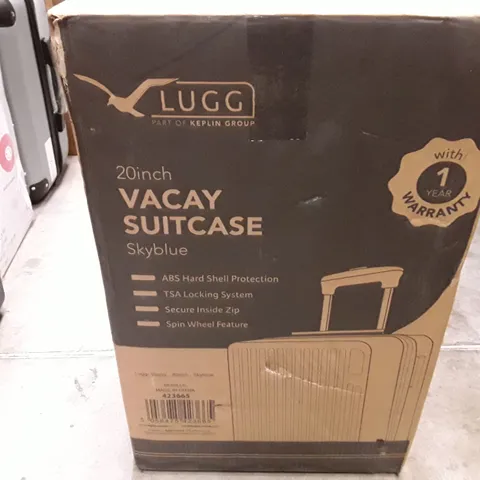 BOXED KEPLIN LUGG 20INCH VACAY SUITCASE SKYBLUE COLOUR 