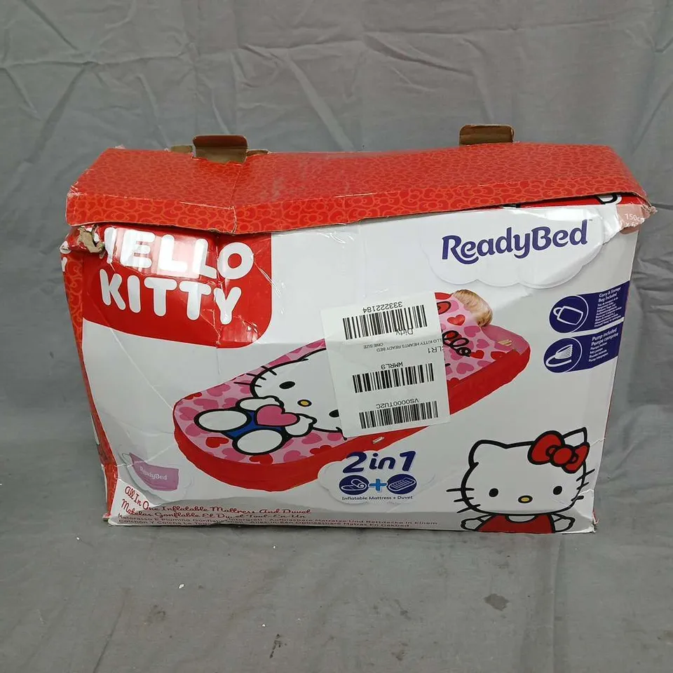 HELLO KITTY READYBED 2-IN-1 INFLATABLE NURSERY BED - BOXED