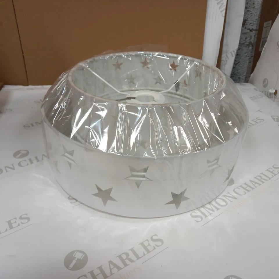 FIRST CHOICE LIGHTING - JUPITER WHITE STARS LIGHT SHADE