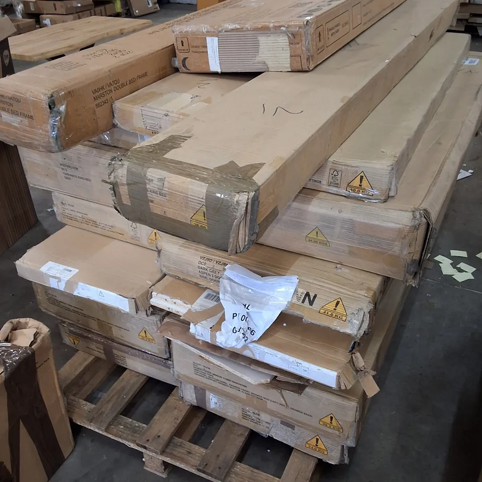 PALLET CONTAINING ASSORTED INCOMPLETE FLATPACK FURNITURE PARTS