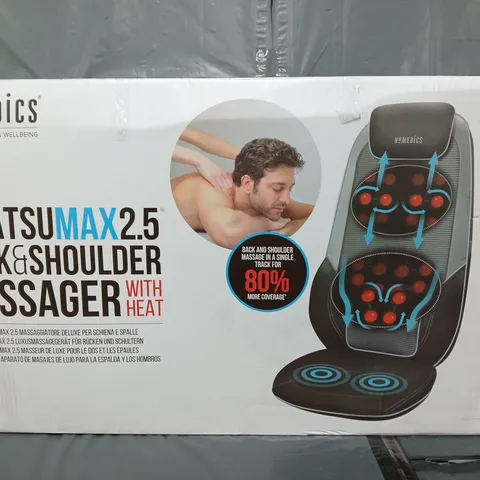 HOMEDICS SHIATSUMAX 2.5 BACK & SHOULDER MASSAGER WITH HEAT – MODEL CBS-2170-EU
