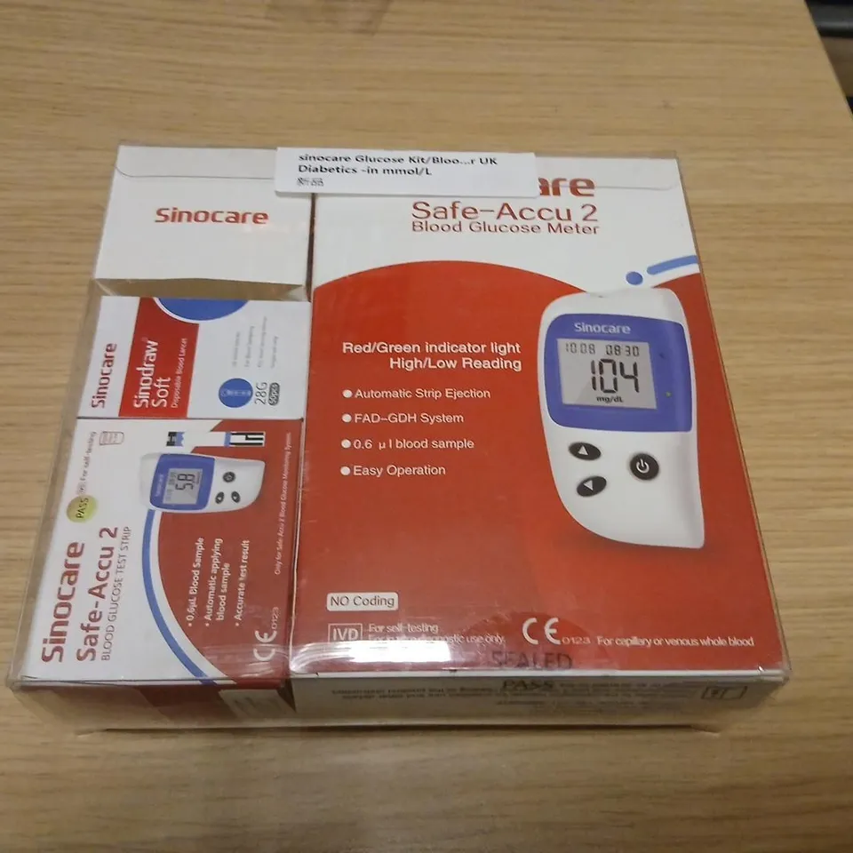 SINOCARE SAFE-ACCU 2 BLOOD GLUCOSE METER