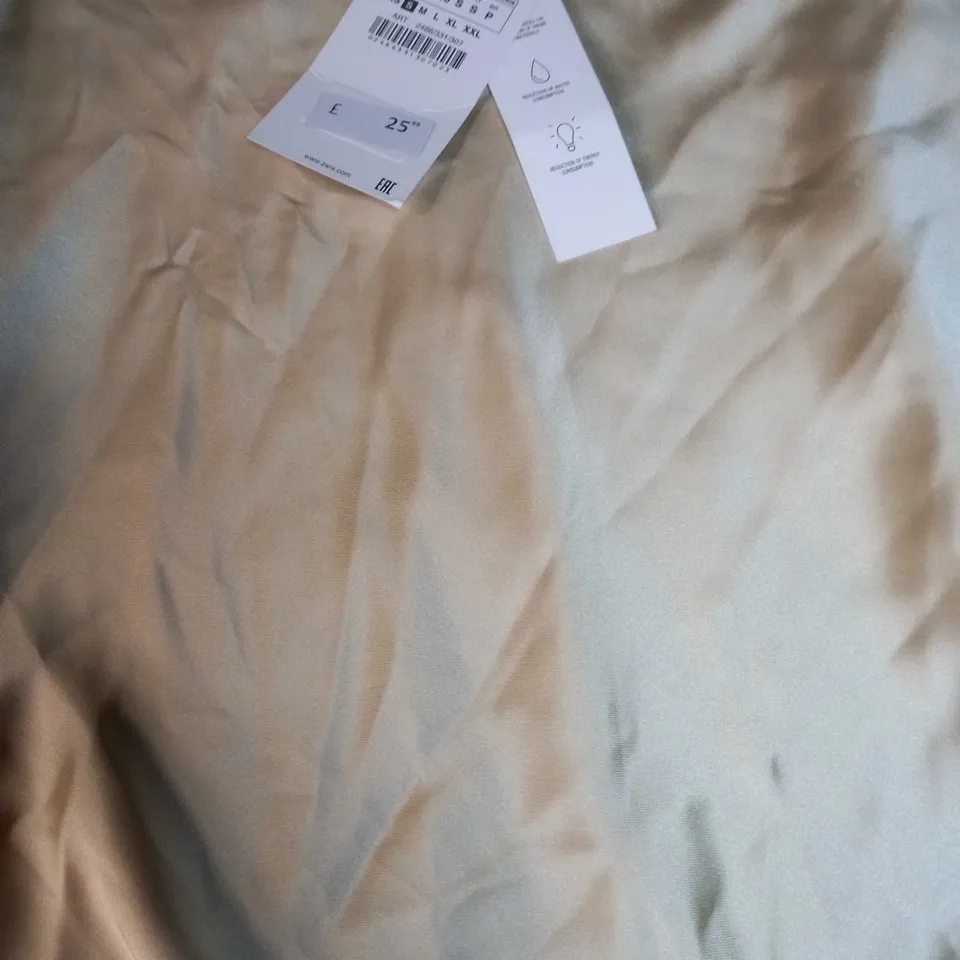 ZARA GOLD SATIN SLIP SKIRT - SMALL