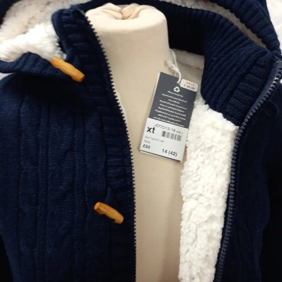 SOULCAL TOG KNIT ZIP THROUGH HOODIE IN NAVY - 14
