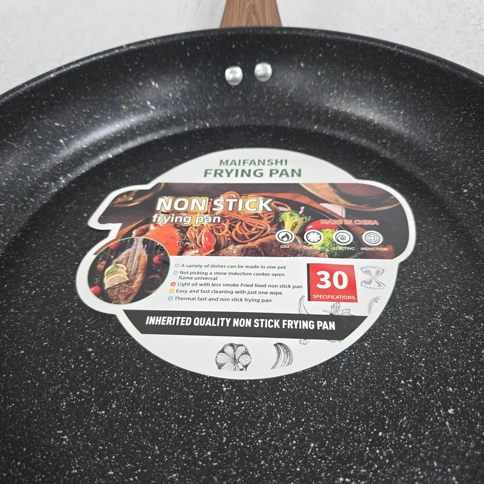MAIFANSHI NON-STICK FRYING PAN 30CM – WOOD-EFFECT HANDLE 