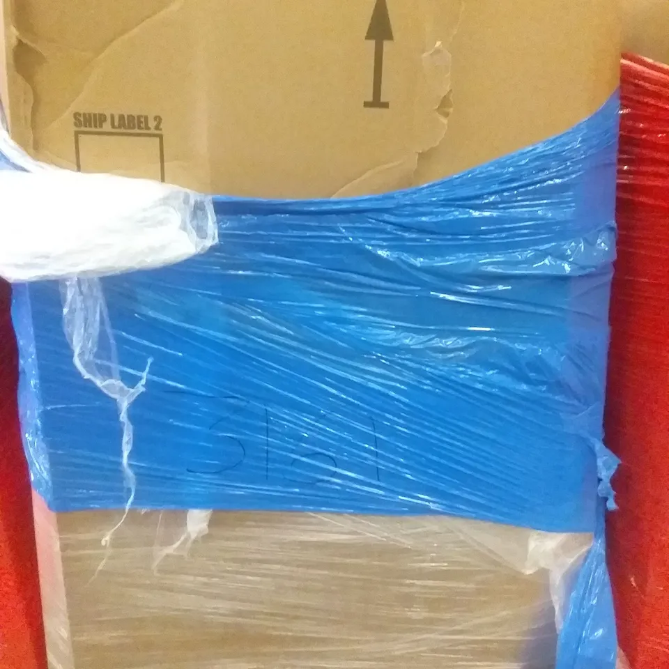 PALLET OF ASSORTED ITEMS INCLUDING HUANUO LAP DESK, SPACE HEATER, INVISION LOW PROFILE DOUBLE ARM MOUNT, SPRINKLER BALL, SNOOKER CUE, HAIR CURLER