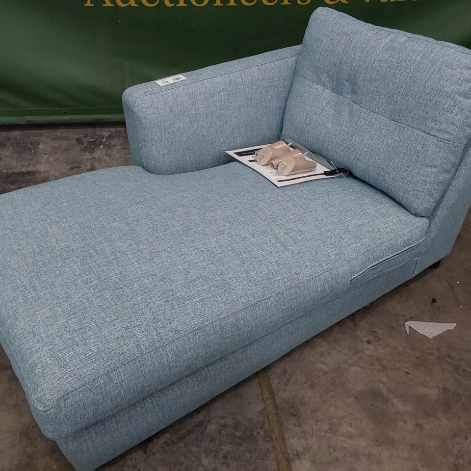 QUALITY BRITISH DESIGNER LOUNGE Co. CHAISE SECTION BABY BLUE FABRIC 