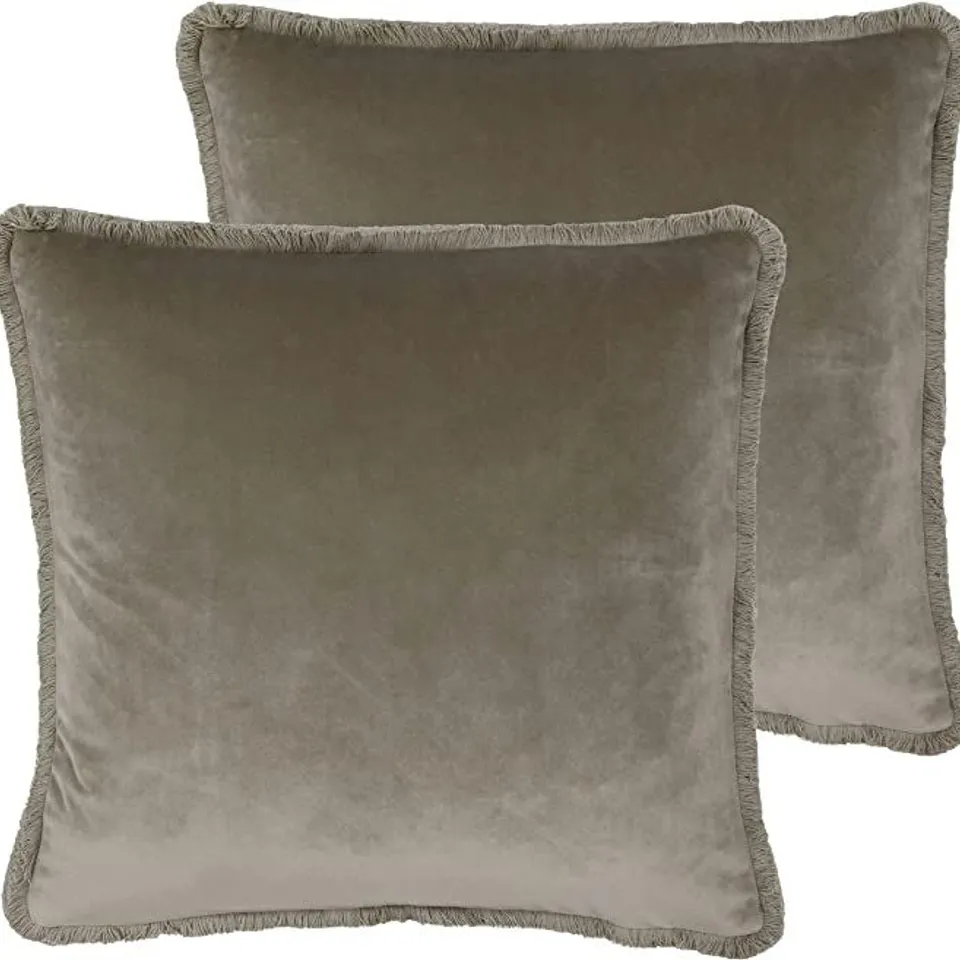 DESIGNER FREYA CUSHION WITH FILLING COLOUR: TAUPE