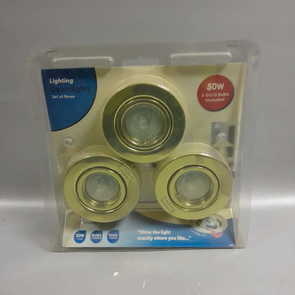 SEALED 50W GU10 SET OF THREE DOWNLIGHTS 