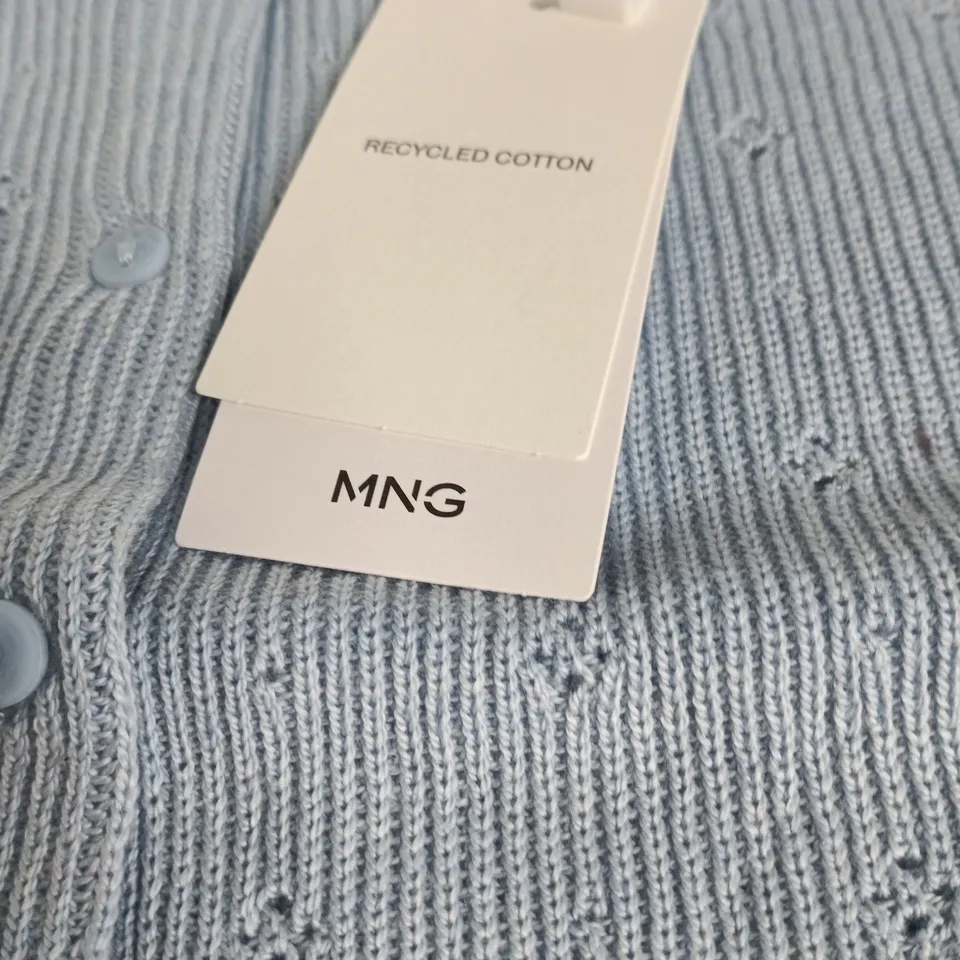 MANGO BABY CARDIGAN – LIGHT BLUE KNIT, SIZE 2–3 YEARS (98 CM)