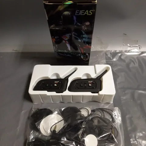 EJEAS V6 PRO MOTORCYCLE HELMET BLUETOOTH INTERCOM HEADSET 2PACK