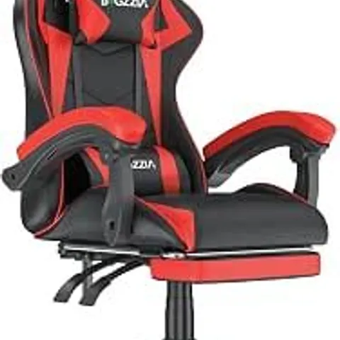 BOXED RACINGREAT ERGONOMIC GAMING CHAIR WITH FOOTREST (RED)