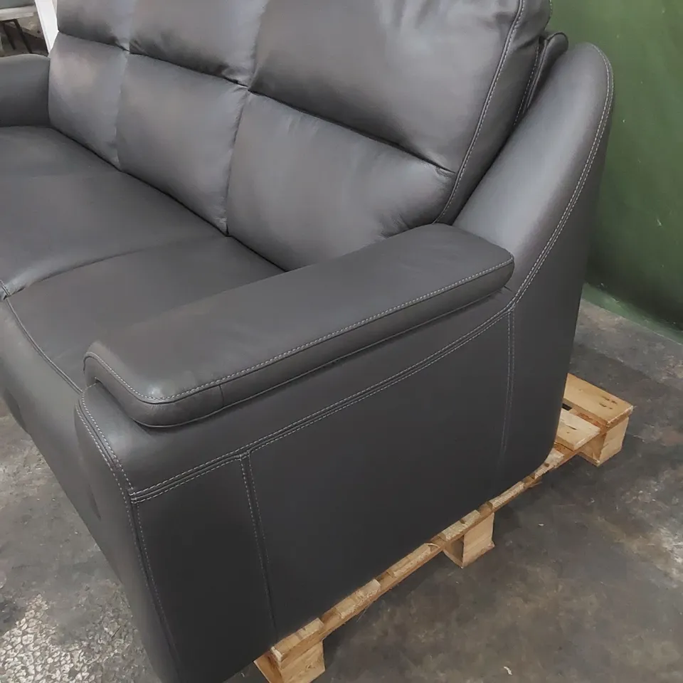 QUALITY DESIGNER ITALIAN MADE PARMA LEATHER UPHOLSTERED 3 SEATER SOFA 