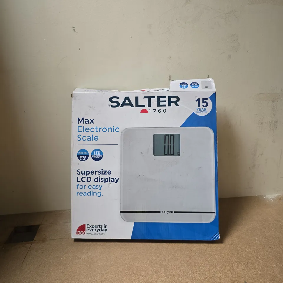 SALTER MAX ELECTRONIC SCALE – BOXED (MODEL 1760)