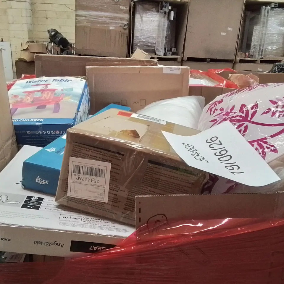 PALLET OF ASSORTED HOUSEHOLD GOODS AND PRODUCTS TO INCLUDE; BOXED HOUSEHOLD ITEMS ETC 