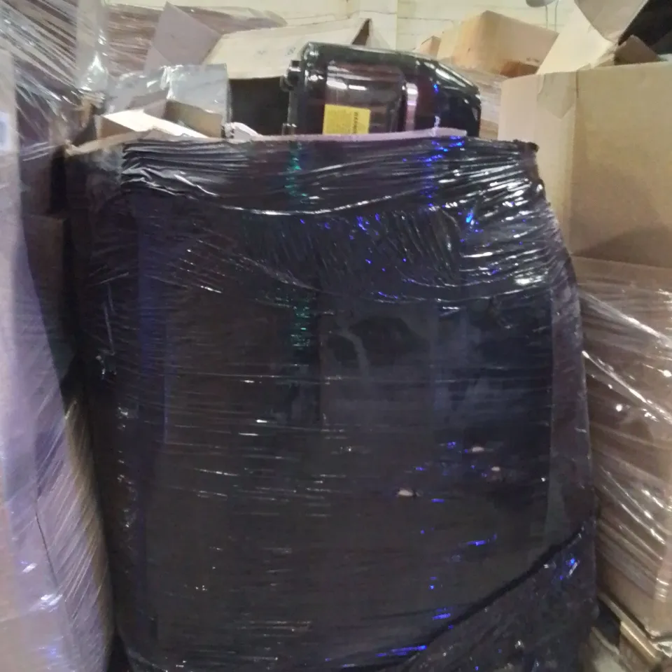 PALLET OF ASSORTED HOUSEHOLD GOODS AND PRODUCTS TO INCLUDE;AIR FRYER,BLUERAY PLAYER,MOP
