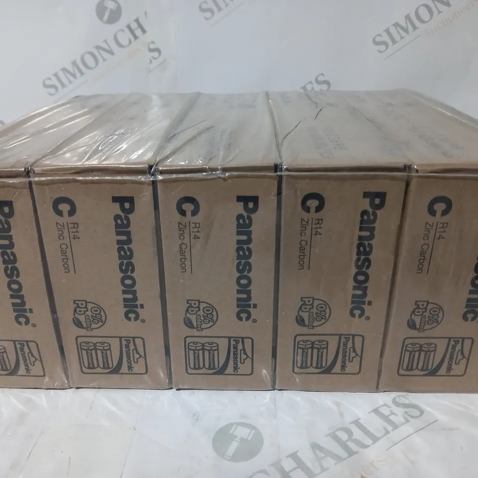 APPROXIMATELY 5 PACKS OF PANASONIC R14 ZINC CARBON BATTERIES (24 PER PACK)