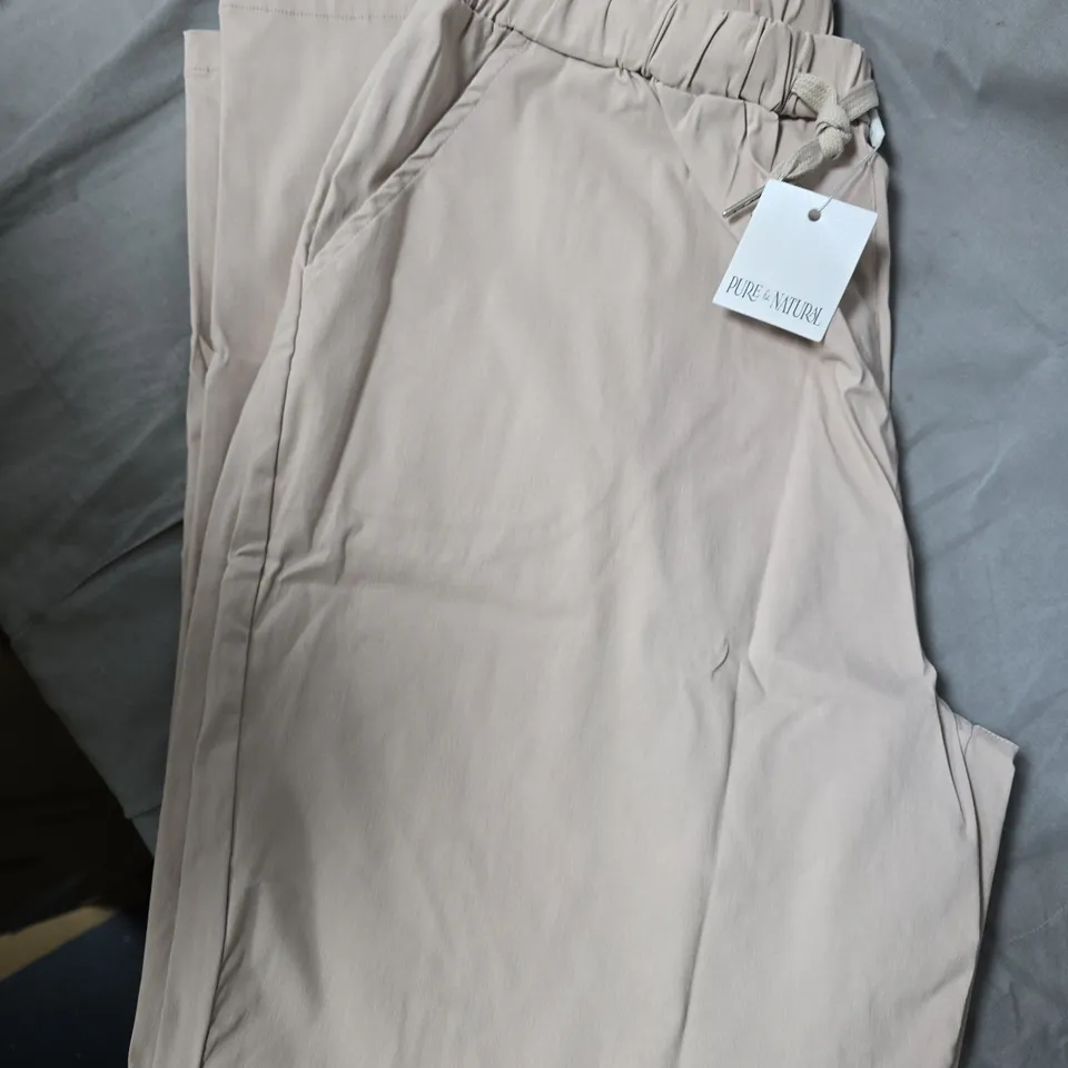 Pure & Natural Beige Lounge Pants with Elastic Waist – Tag Attached
