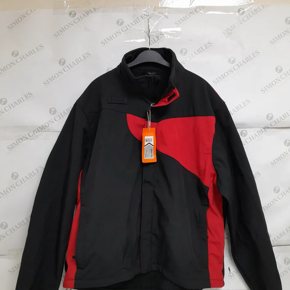 PORTWEST XXL PW2 SOFTSHELL JACKET RED/BLACK