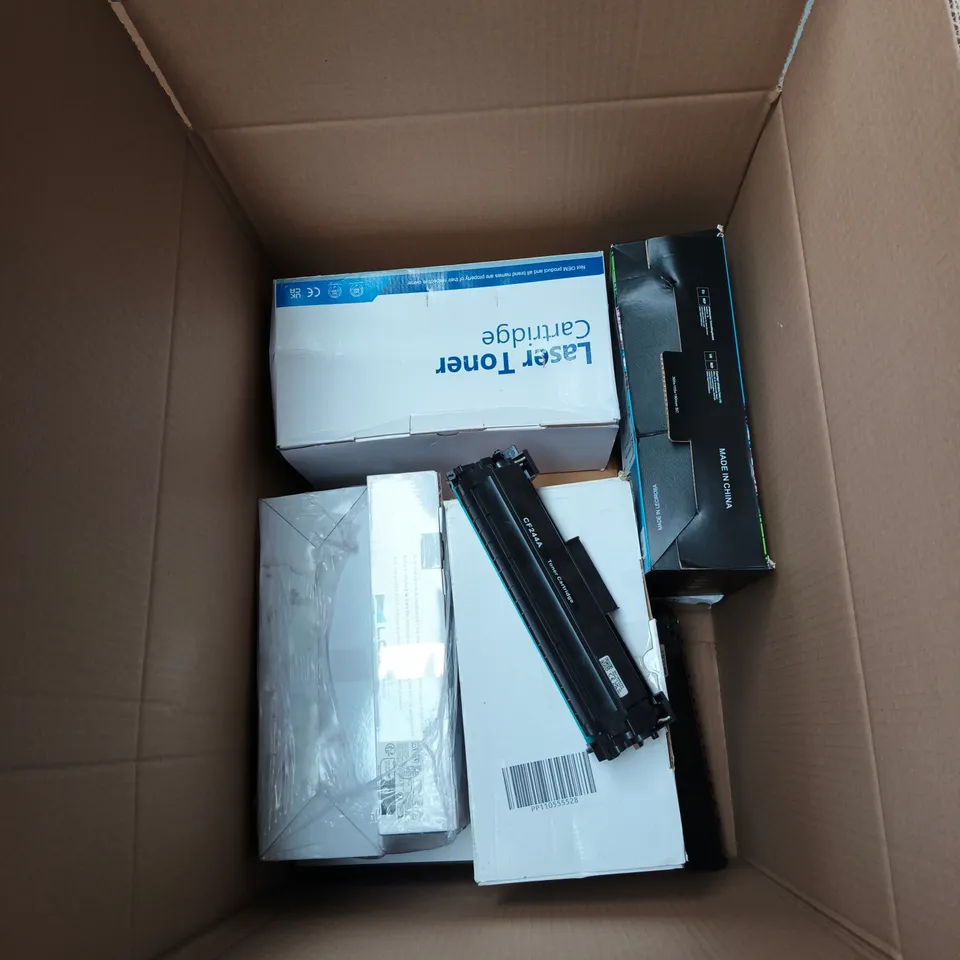 BOX OF APPROXIMATELY 10 ASSORTED PRINTER CARTRIDGE PRODUCTS