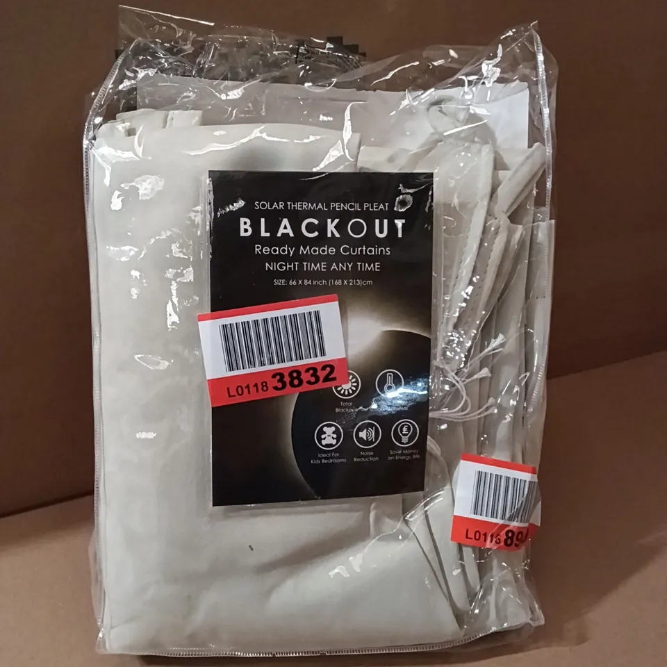 BAGGED BLACKOUT WINDOW CURTAINS - CREAM