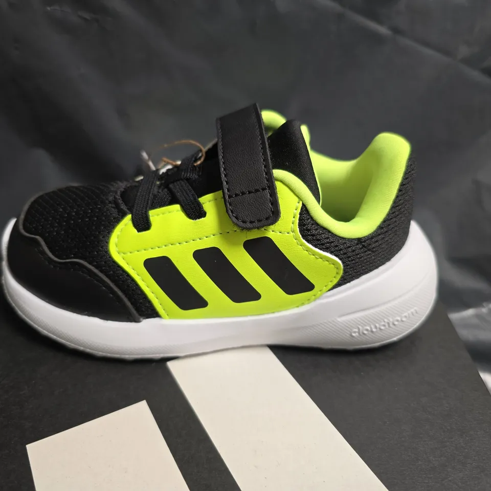 ADIDAS TENSAUR RUN 3.0 EL I KIDS TRAINERS – UK 6.5 (US 7K), NEON LIME & BLACK