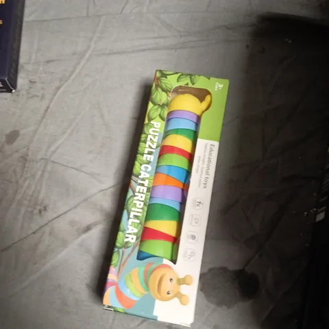 BOX OF APPROXIMATELY 15 ASSORTED TOYS INCLUDING POP POWERS OF PERSUASION GAME , UNO STACKO AND PUZZLE CATERPILLAR 