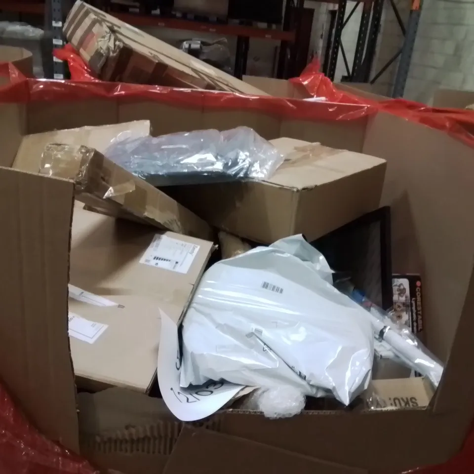 PALLET OF ASSORTED HOUSEHOLD GOODS AND PRODUCTS TO INCLUDE;SHOWER FAUCET,HEAVY DUTY GYM MAT,GOVEE CEILING LIGHT