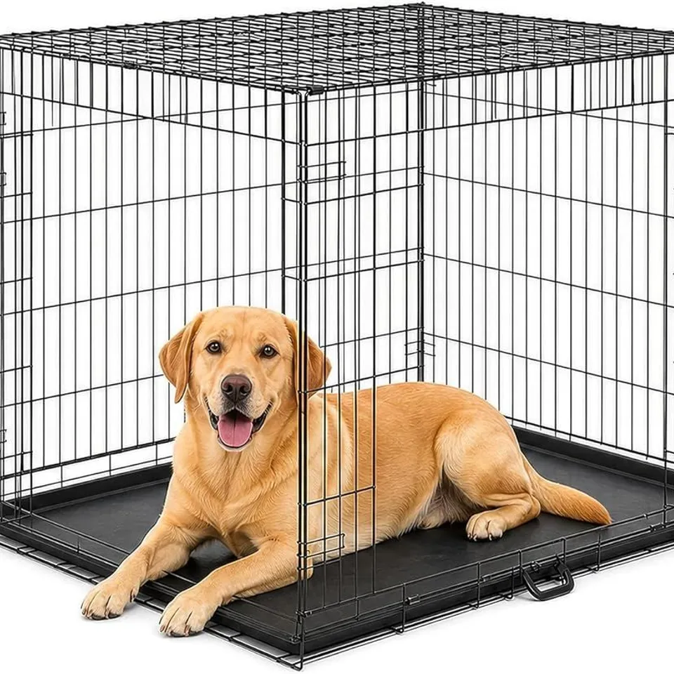 BOXED FURDREAMS 36" FOLDING METAL DOG CAGE