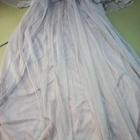 ANAYA DUSTY PINK PLUNGE EVENING GOWN - SIZE 22