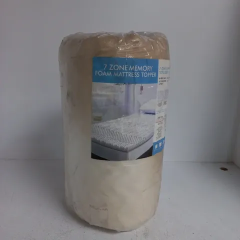 BAGGED 7-ZONE MEMORY FOAM MATTRESS TOPPER