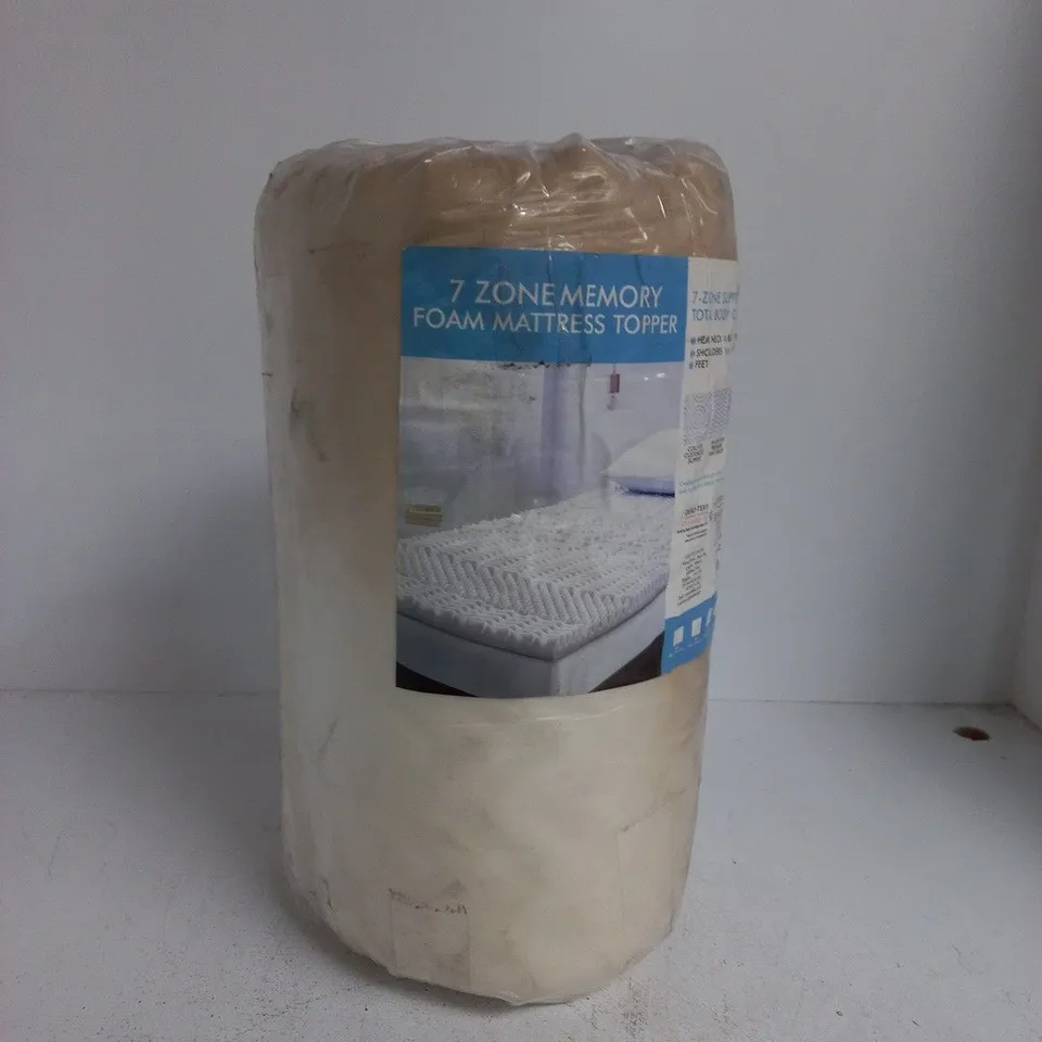BAGGED 7-ZONE MEMORY FOAM MATTRESS TOPPER