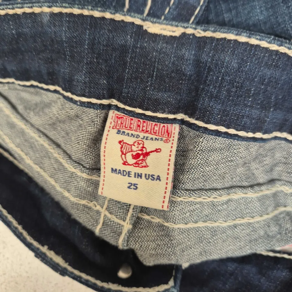 TRUE RELIGION SLIM JEANS IN NAVY - 25