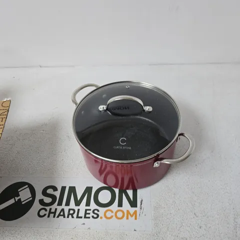 CURTIS STONE SAUCEPAN WITH GLASS LID – RED