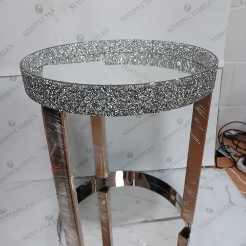 JULIEN MACDONALD ROUND CRYSTAL BAR CART - COLLECTION ONLY