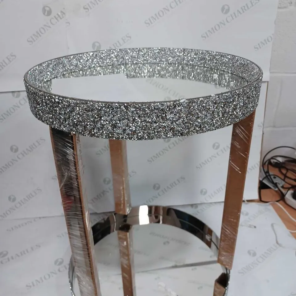 JULIEN MACDONALD ROUND CRYSTAL BAR CART - COLLECTION ONLY