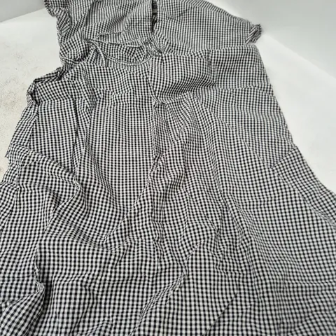 NOBODY'S CHILD MASON SHIRT MIDI DRESS – UK 14 – SOFT BLACK GINGHAM
